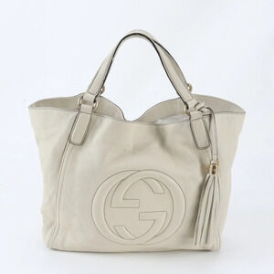 Gucci Soho Interlocking G Tassel 282309 Leather Tote Bag Handbag Shoulder for...